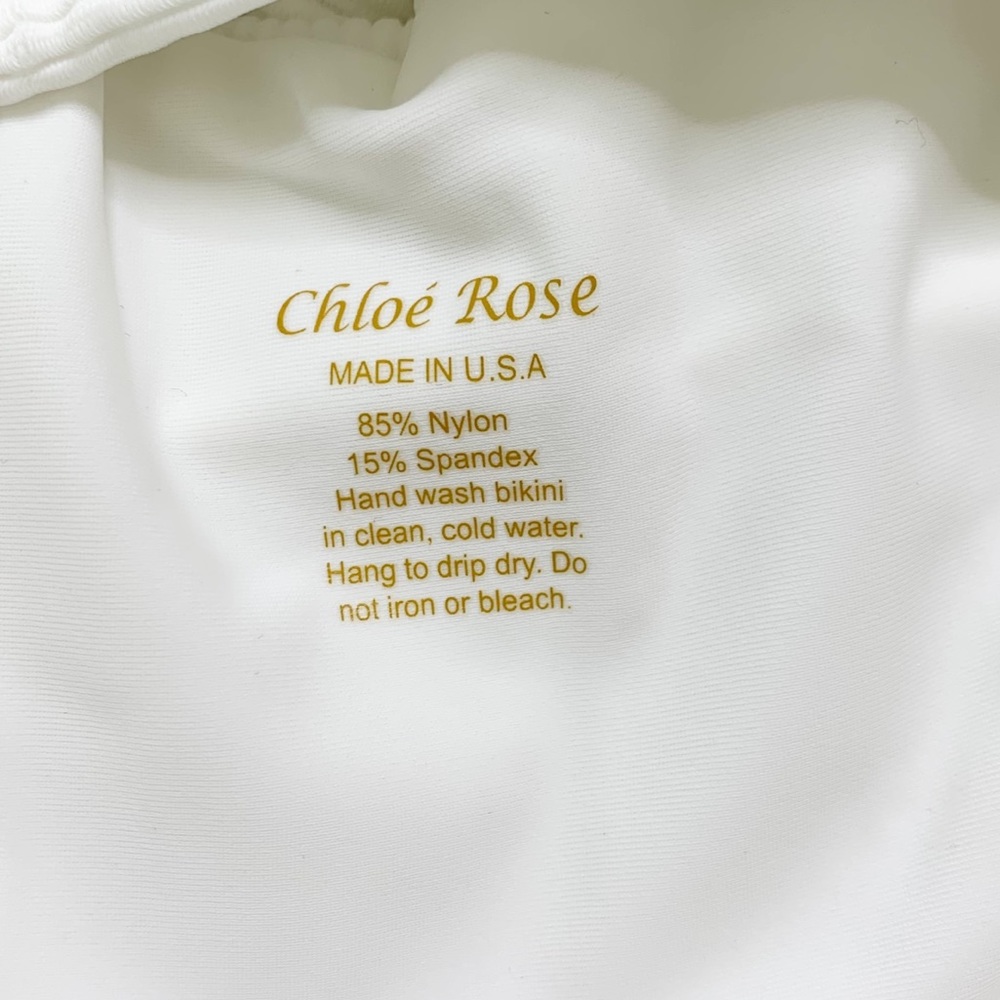 ❗️LAST 1 (S)❗️ Chloe Rose Carnation Cut Out 1Piece White Swimsuit - Picture 7 of 12